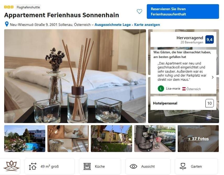 Appartement Ferienhaus Sonnenhain Sollenau Exterior photo